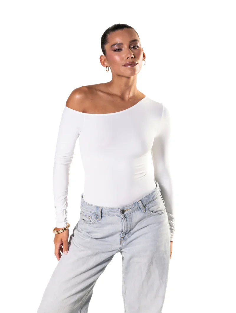 Body Thong One Shoulder Long Sleeve