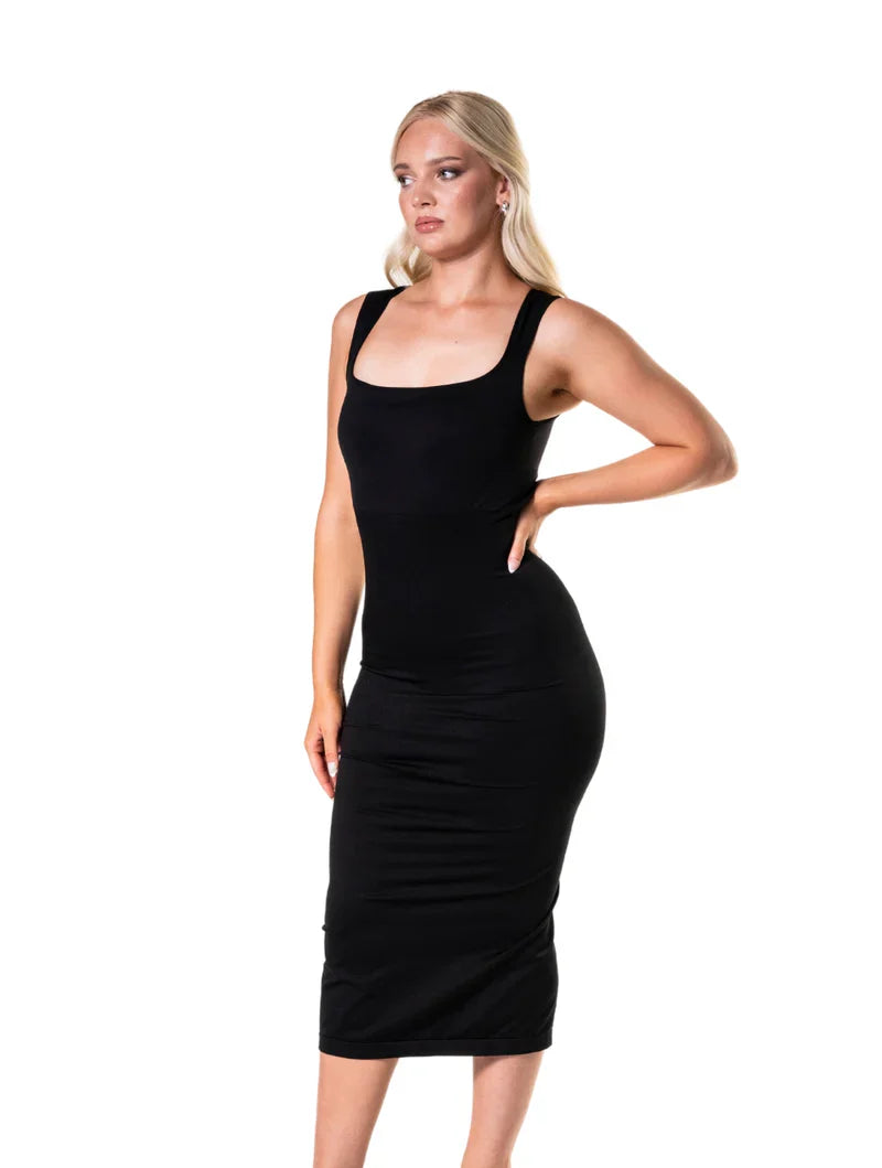 Shapewear Dress with Square Neck