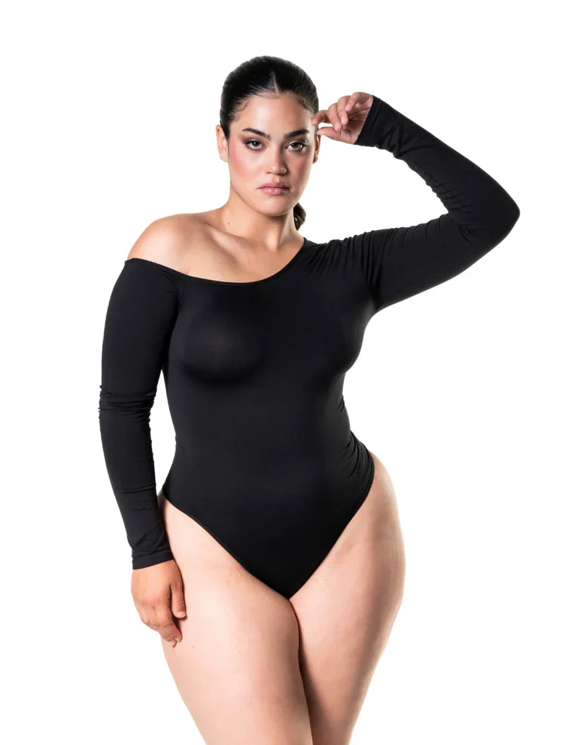 Body Thong One Shoulder Long Sleeve