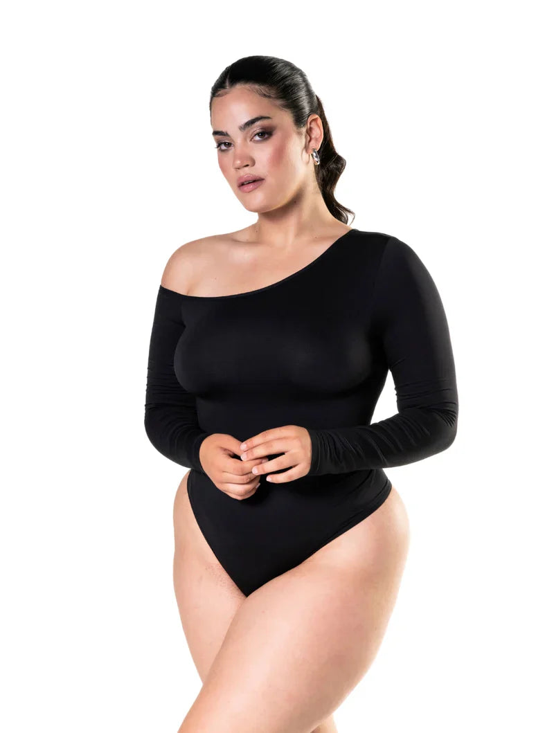 Body Thong One Shoulder Long Sleeve