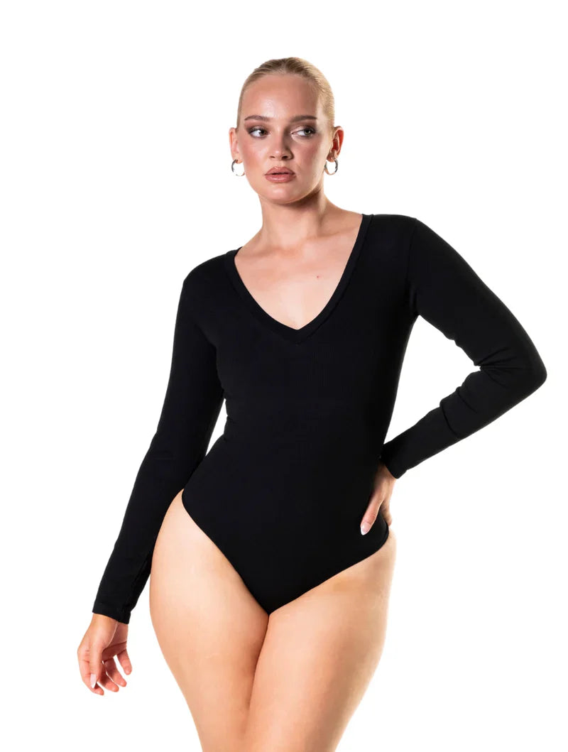 Body Scoop Neck Long Sleeve