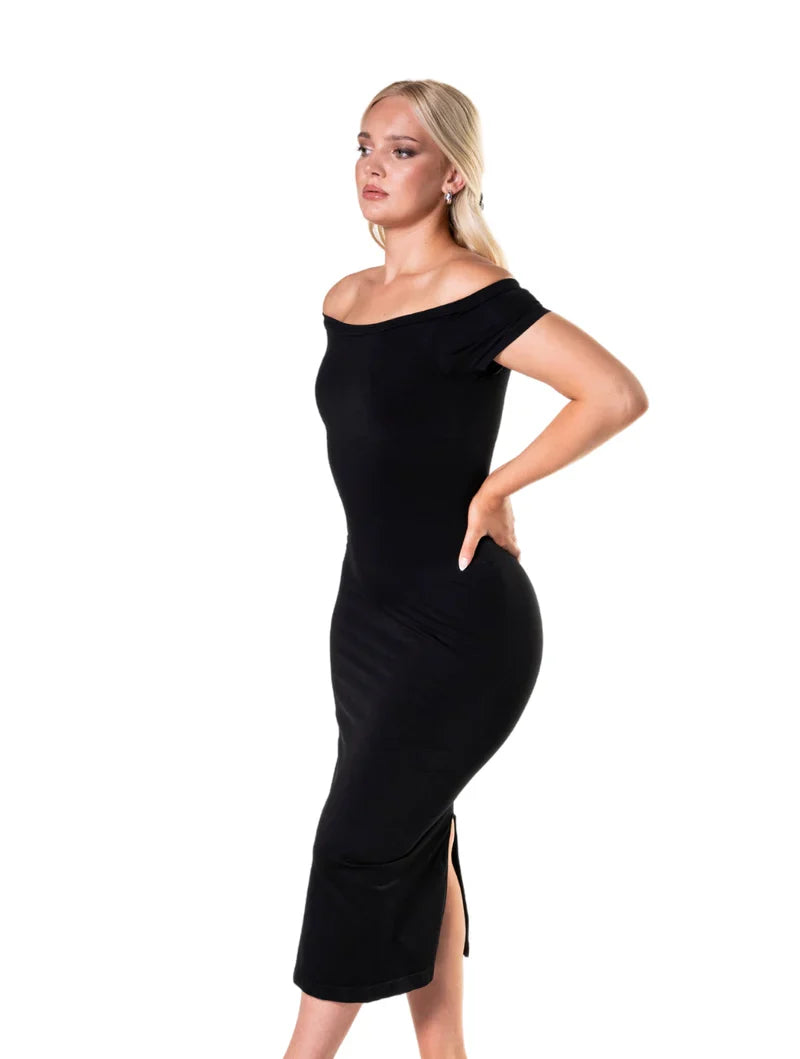 Split Dress Shapewear Off-Shoulder