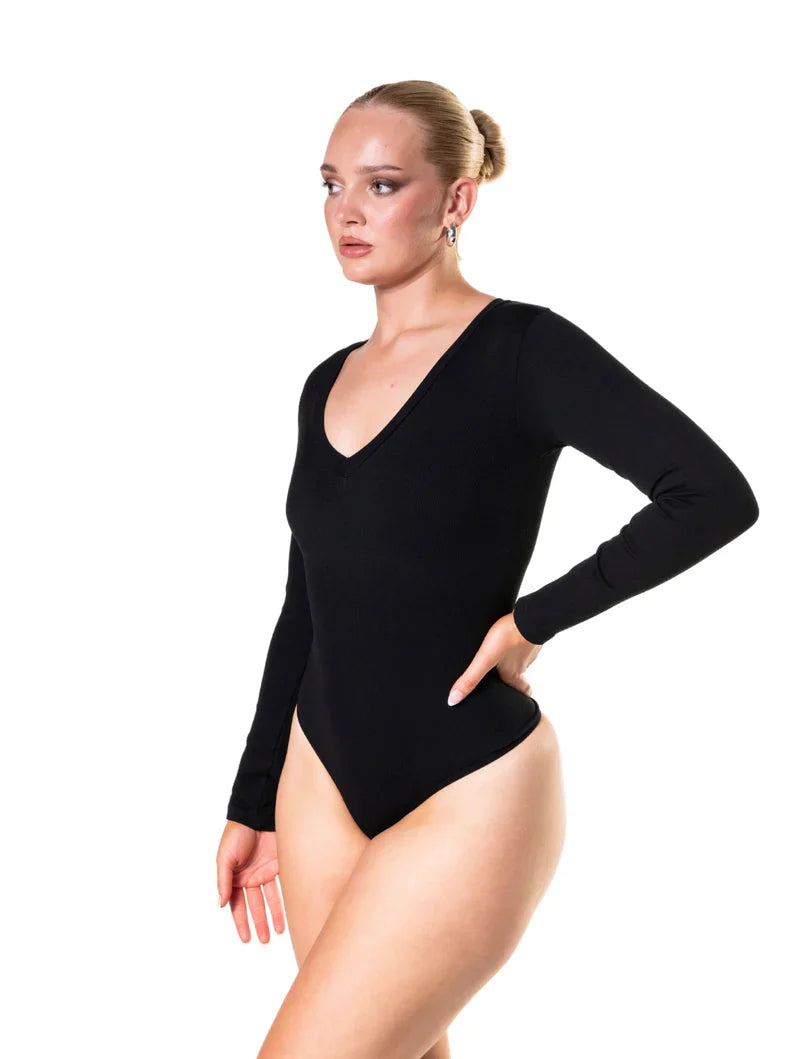 Body Scoop Neck Long Sleeve