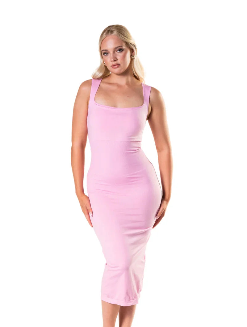 Shapewear Dress with Square Neck