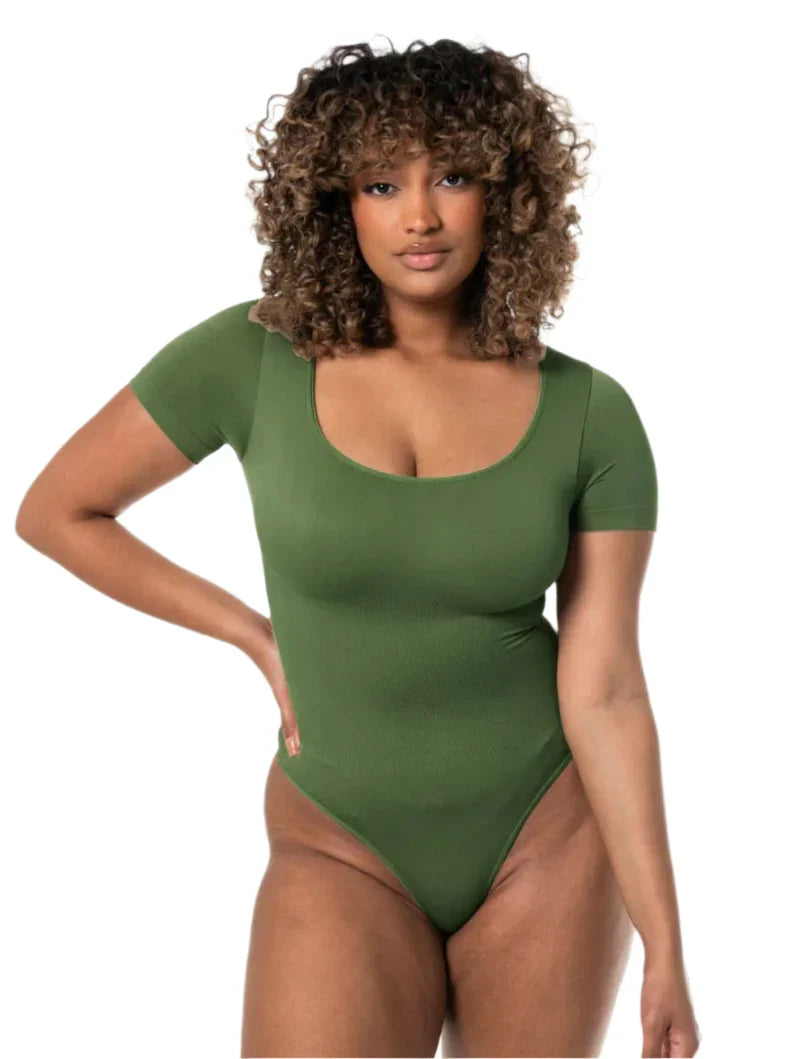 Body Shapewear Thong Square Neck